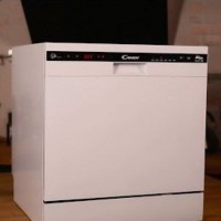 Review of the Candy CDCF 6E-07 dishwasher: is it worth buying a miniature