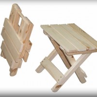 Do-it-yourself folding stool: drawing, materials, creation instructions