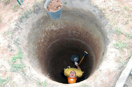 Closed method of digging a well