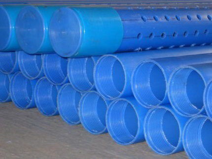 Well filter made of plastic pipe
