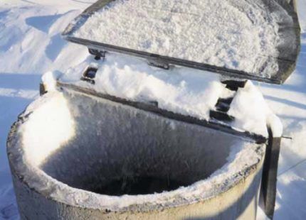 Gel d'un puits en béton armé