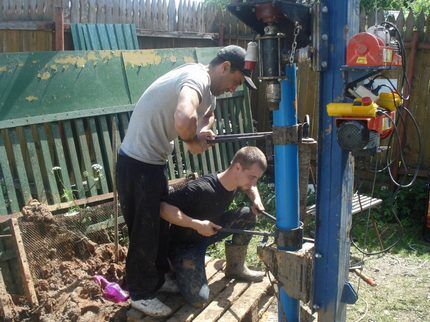 Instalación de tuberías de revestimiento.