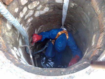 Safety of work in a well