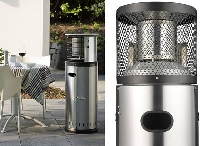 Outdoor gas heater column