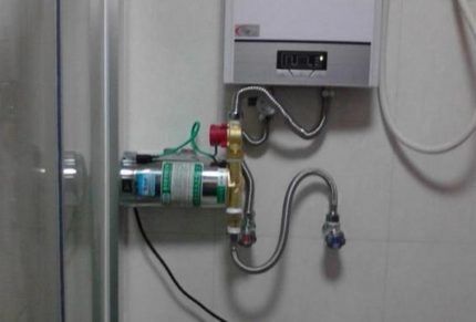 Use of pumps to increase water pressure