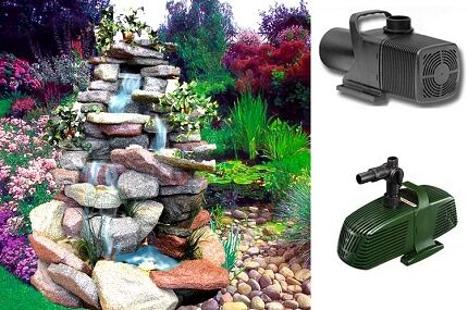 Operation of surface pumps for fountains and waterfalls