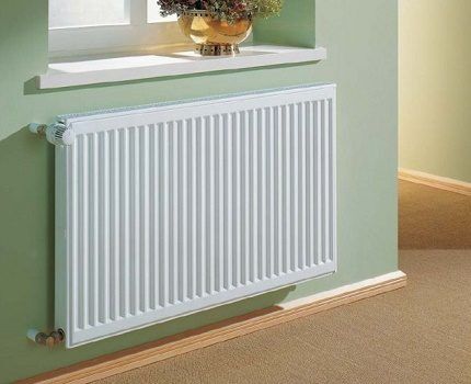 Example of a traditional radiator installation