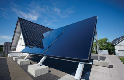 Operation of solar panels in heating systems