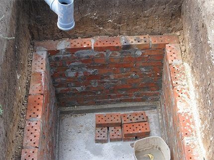 Rectangular brick well