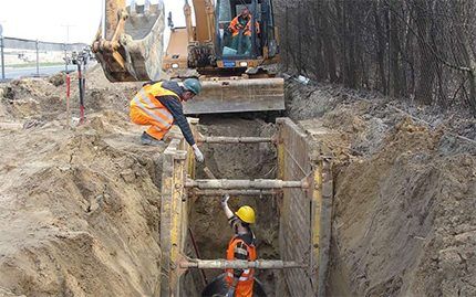 Fastening the pit walls