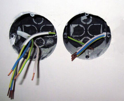 Power cable in socket box