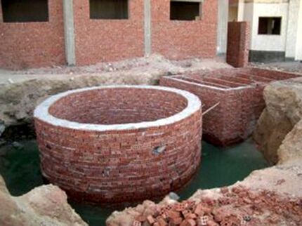 Brick well for autonomous sewerage