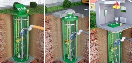 Installation of a sewer station