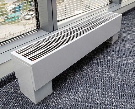 Floor convector water heating 