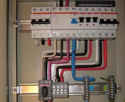 Wires in the panel