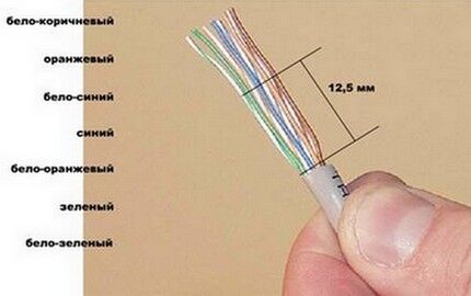 Patru perechi multicolore de conductori