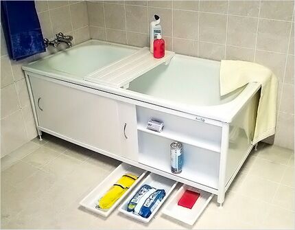 Spacious cabinet under the bathroom