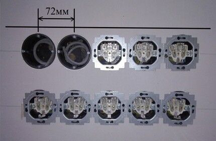 Equidistance between the centers of socket boxes