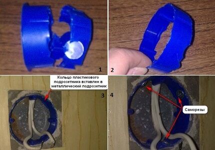 Modernization of a metal socket box