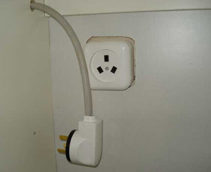 Power outlet inside the cabinet