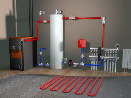 Scheme of two-pipe heating in the arrangement of a private house