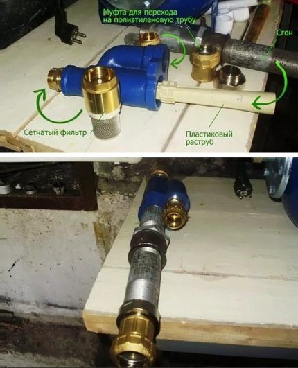 The principle of assembling the ejector before operation