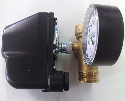 Relay and pressure gauge