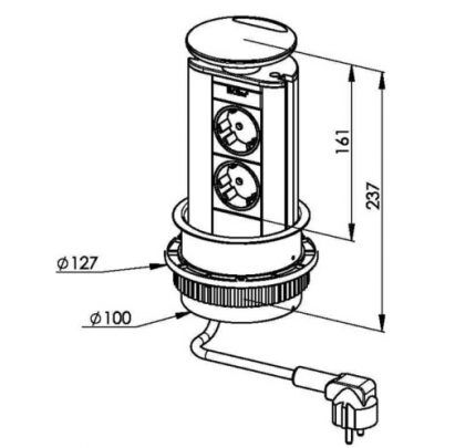 Retractable socket diagram