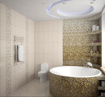 Bathroom with a round bowl