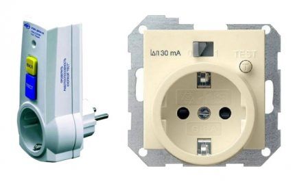 Socket equipped with RCD