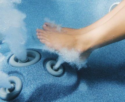 Foot massage nozzles