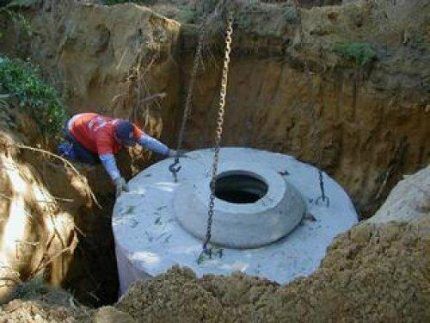 Installation of concrete rings