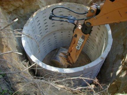 Perforated concrete rings