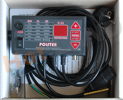 Solid fuel boiler control unit