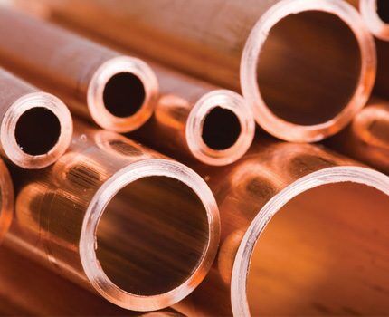 Copper pipes for steam heating