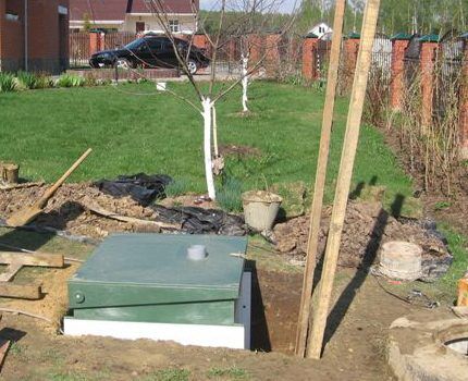 Replacing a septic tank