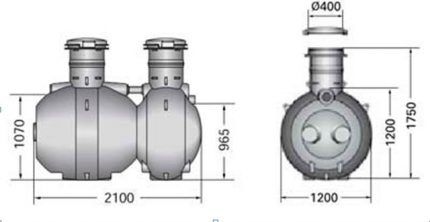 Septic tank design diagram