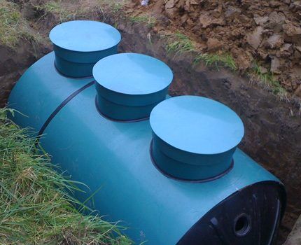 You can deliver a small septic tank to the site yourself