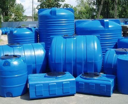 Septic tanks voor zomerhuisjes in verschillende vormen