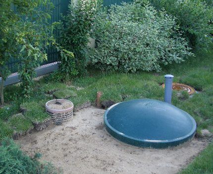 Properly installed septic tank