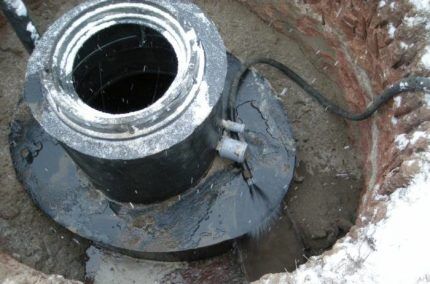 Installation of a mole septic tank