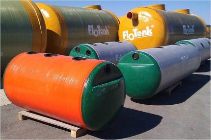 Model range of septic tanks