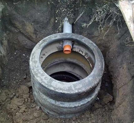 How to make a cheap septic tank from tires with your own hands