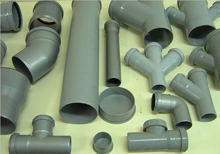 Shaped parts for sewer pipeline installation