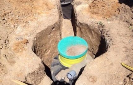 Installation of a septic tank