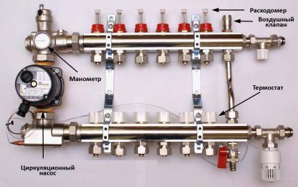 Shut-off valves at the outlet