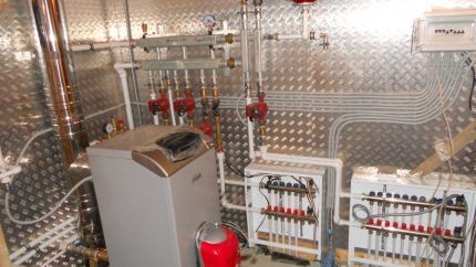 A gas boiler