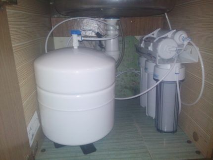 Installation of a reverse osmosis system