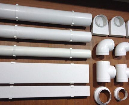 Plastic pipes for exhaust hoods