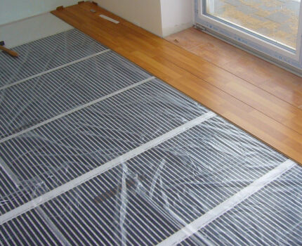 Installation of infrared heated floors